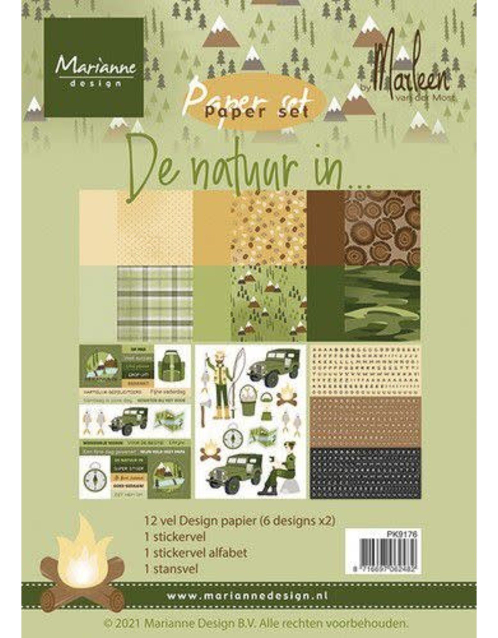 Marianne Design Marianne D Paper pad De natuur in By Marleen PK9176 A5