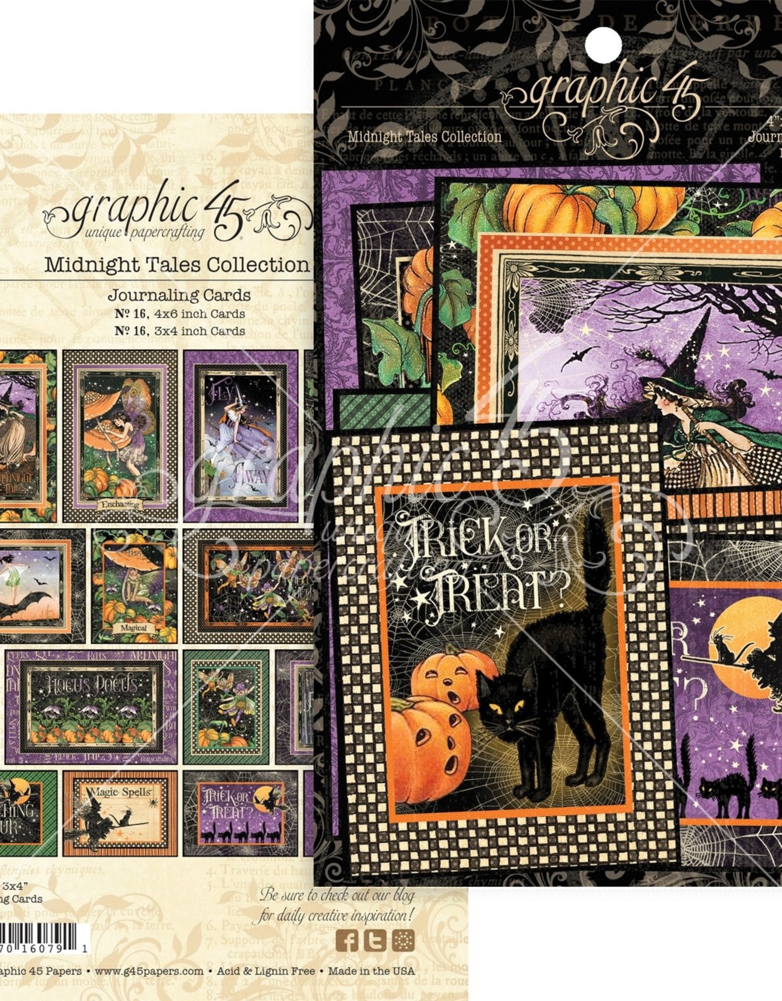 Graphic 45 Midnight Tales Journaling cards Stampsandcards