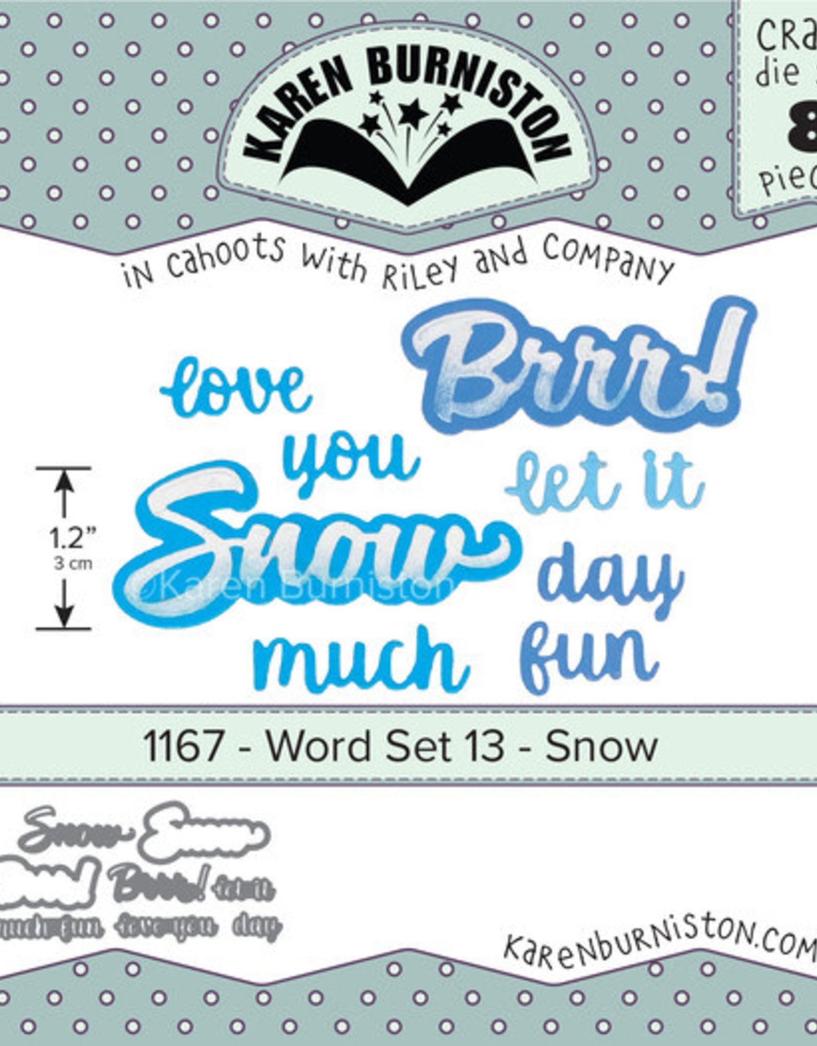 Karen Burniston Karen Burniston Word Set 13 - Snow 1167