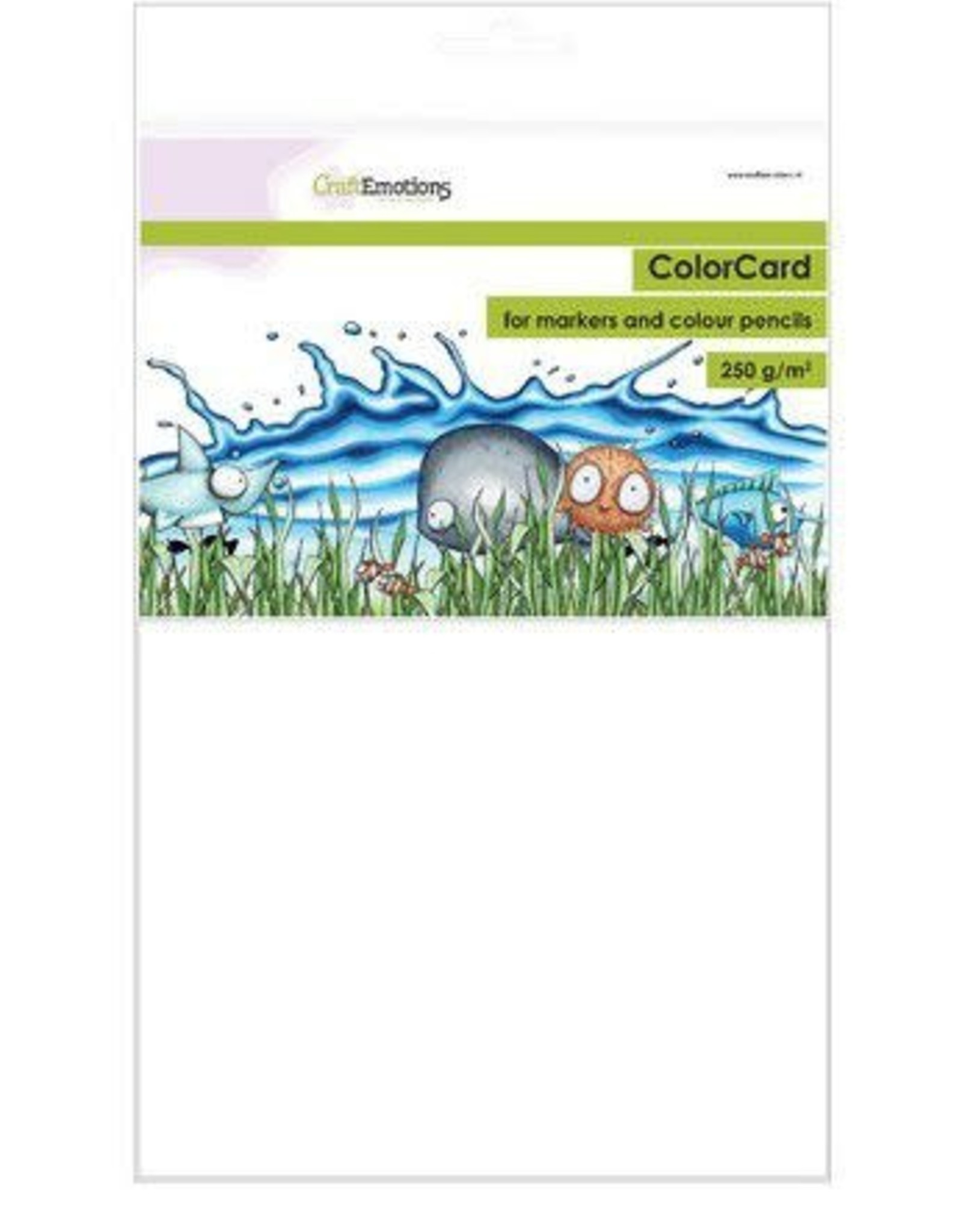 Craft Emotions CraftEmotions ColorCard - kleurpapier voor markers wit 12 vl A4 - 250 gr
