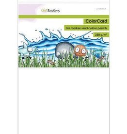 Craft Emotions CraftEmotions ColorCard - kleurpapier voor markers wit 12 vl A4 - 250 gr