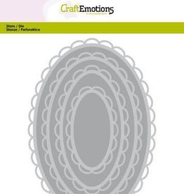 Craft Emotions CraftEmotions Big Nesting Die - ovalen scalop XL open Card 150x160 6,8-15,0cm