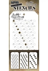 Stampers Anonymous Tim Holtz Layered Stencil Set 3  Shifter Multidots THSM01