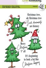 Craft Emotions CraftEmotions clearstamps A6 - Xmas trees 2 (Eng) Carla Creaties