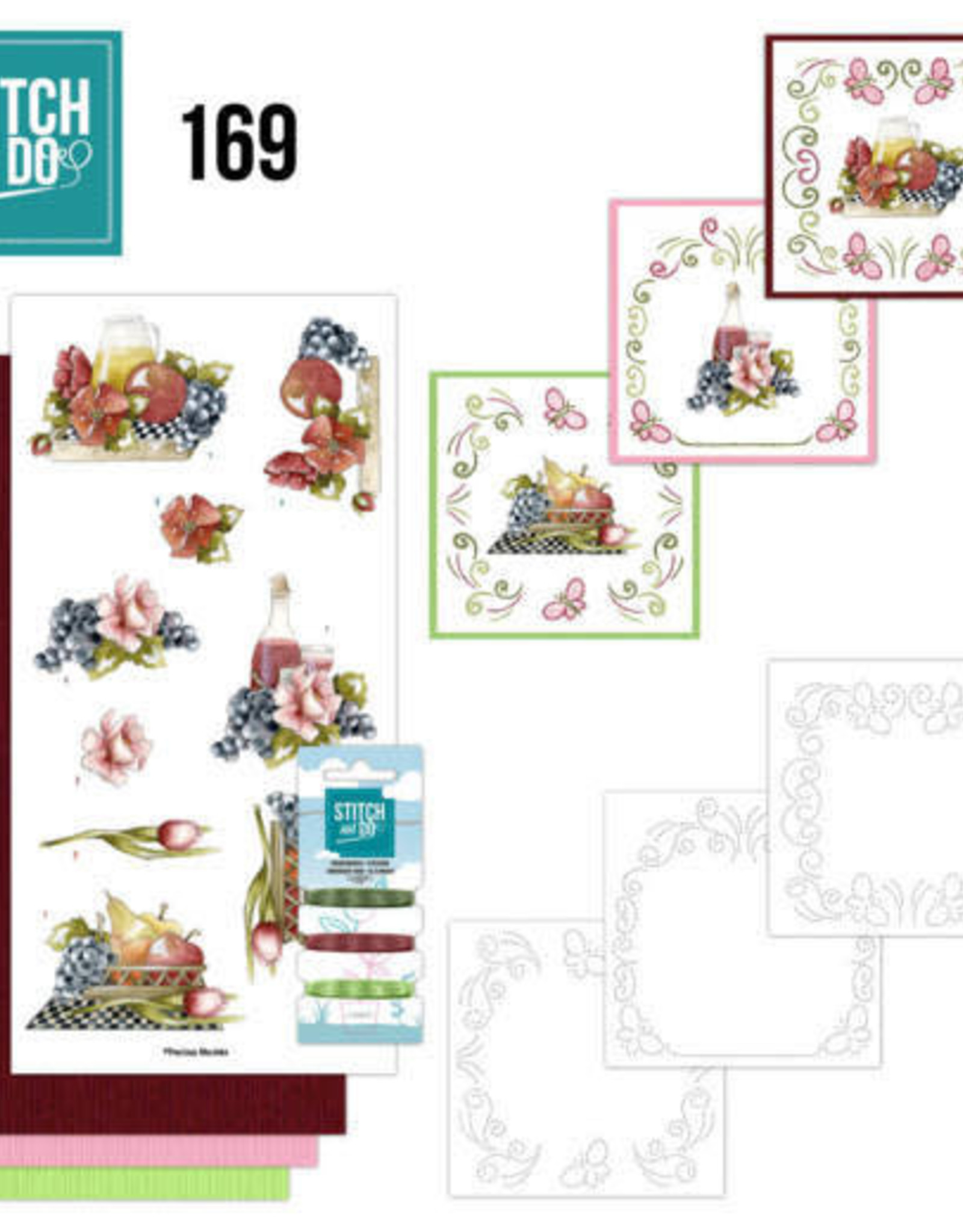 Hobbyjournaal Stitch and Do 169 - Precious Marieke - Flowers and Fruits - Flowers and Grapes