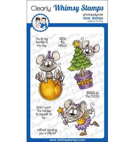 Whimsy Stamps Whimsy Stamps  Deck the Halls Mice DP1079