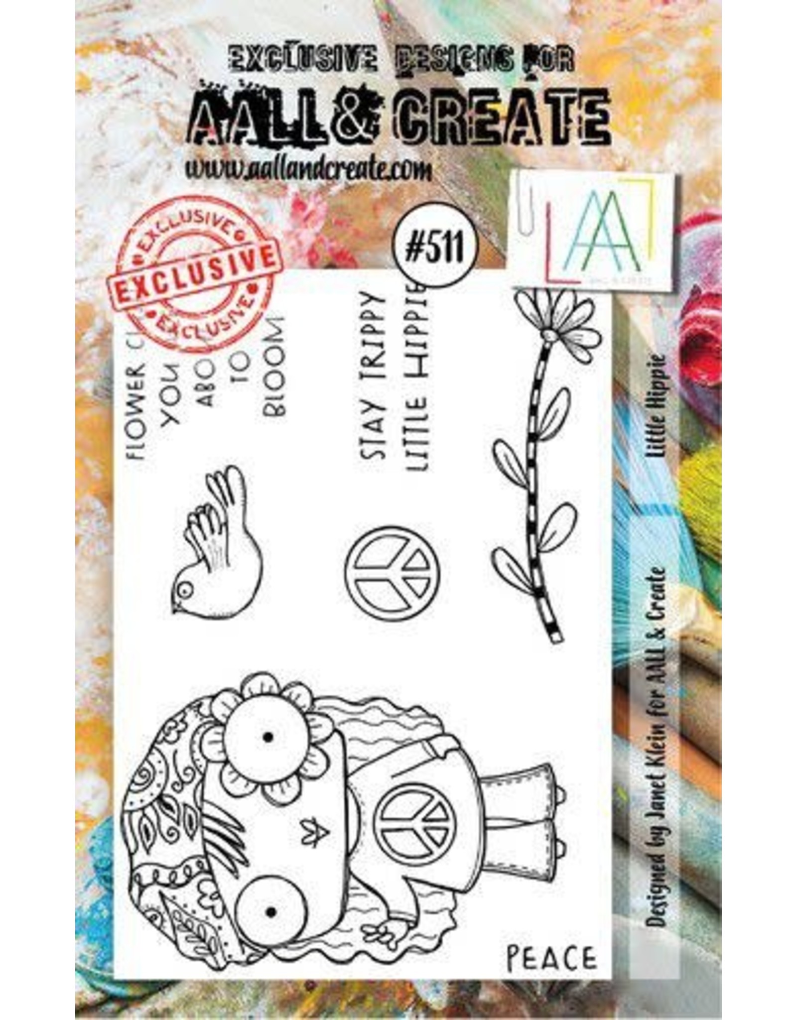 Aall& Create AALL & Create Stamp Little Hippie AALL-TP-511 7,3x10,25cm
