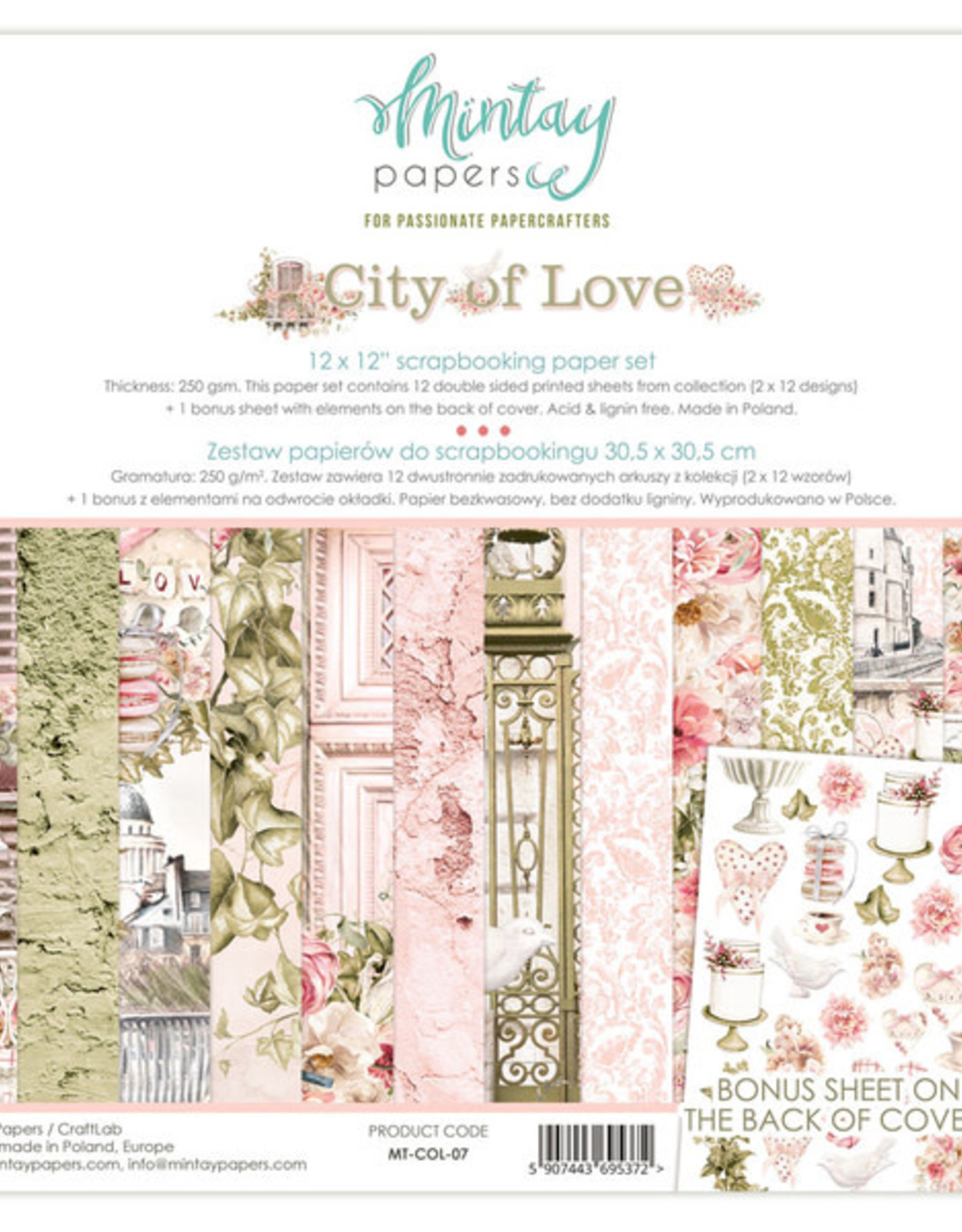 Mintay Papers Mintay Papers   City of Love  12 x 12  paper set