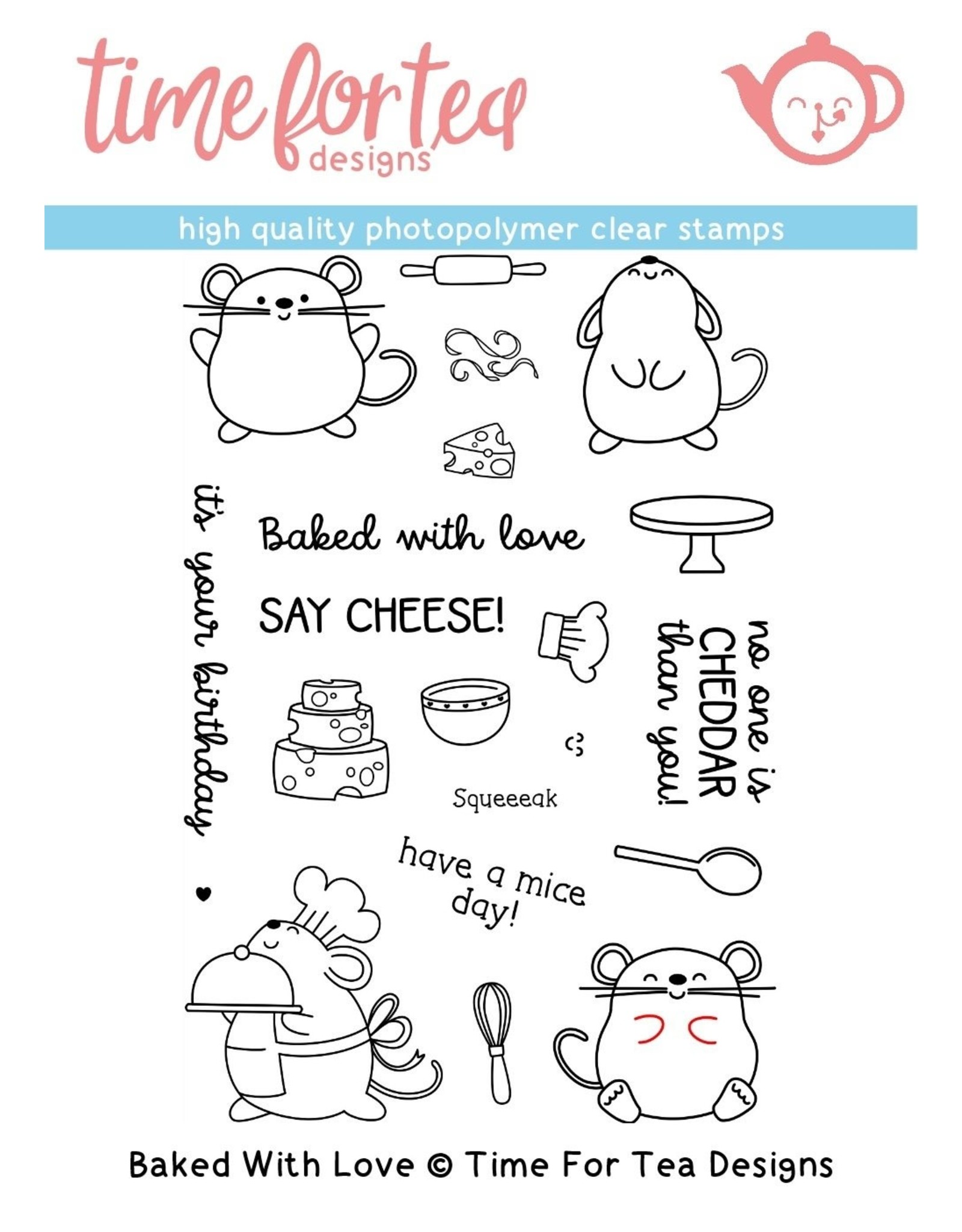 Time for Tea Designs Time For Tea Designs Baked With Love Clear Stamps