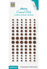 Nellie's Choice Nellie's Choice Enamel Dots Brown ENDOT010