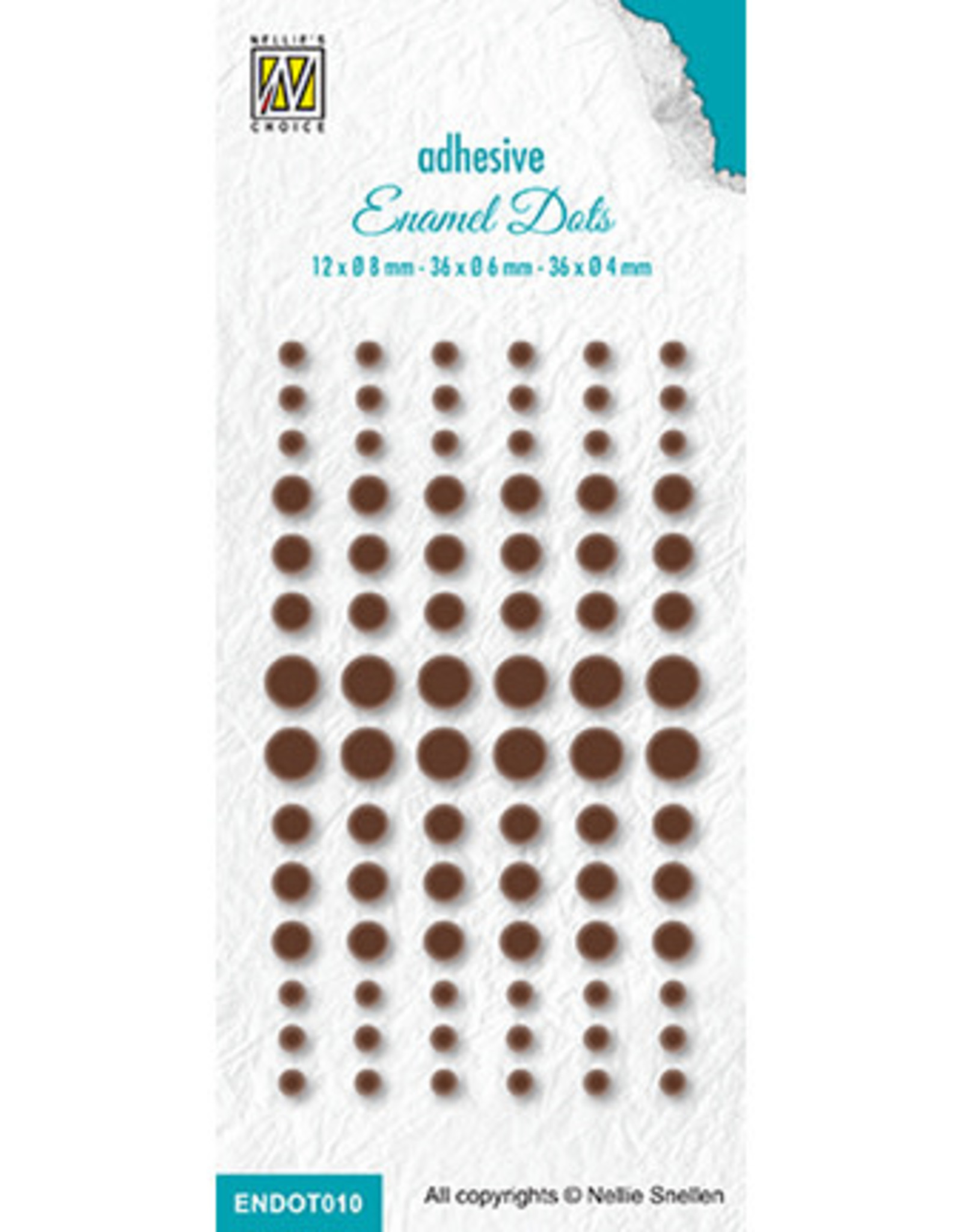 Nellie's Choice Nellie's Choice Enamel Dots Brown ENDOT010