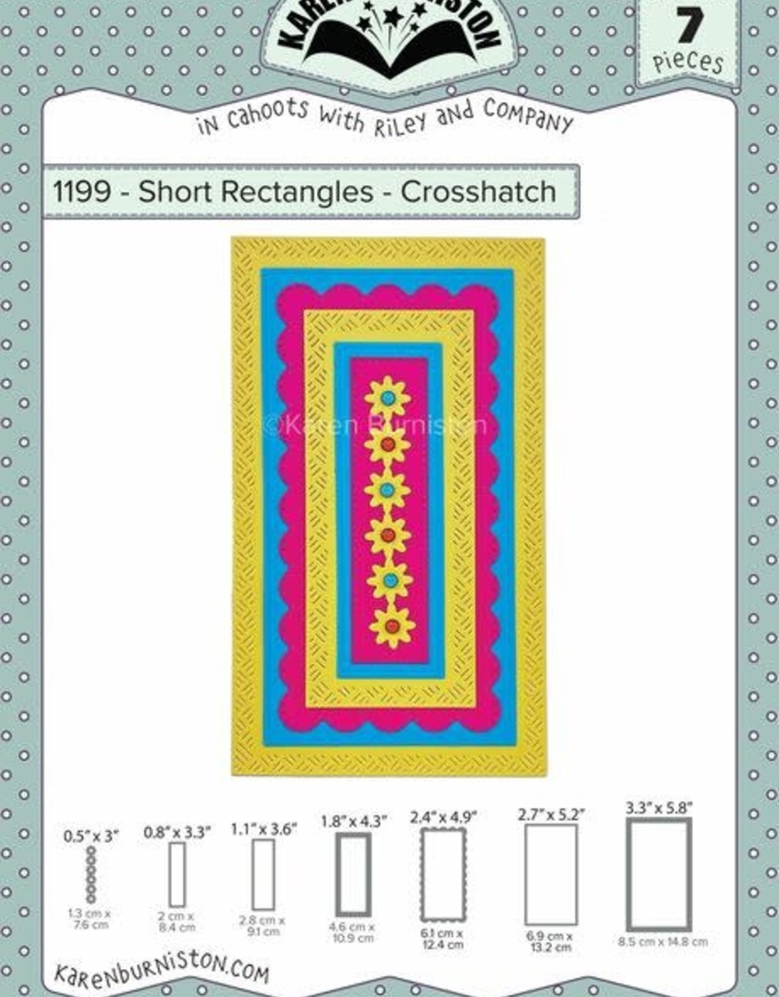 Karen Burniston Karen Burniston Short Rectangles Crosshatch  1199