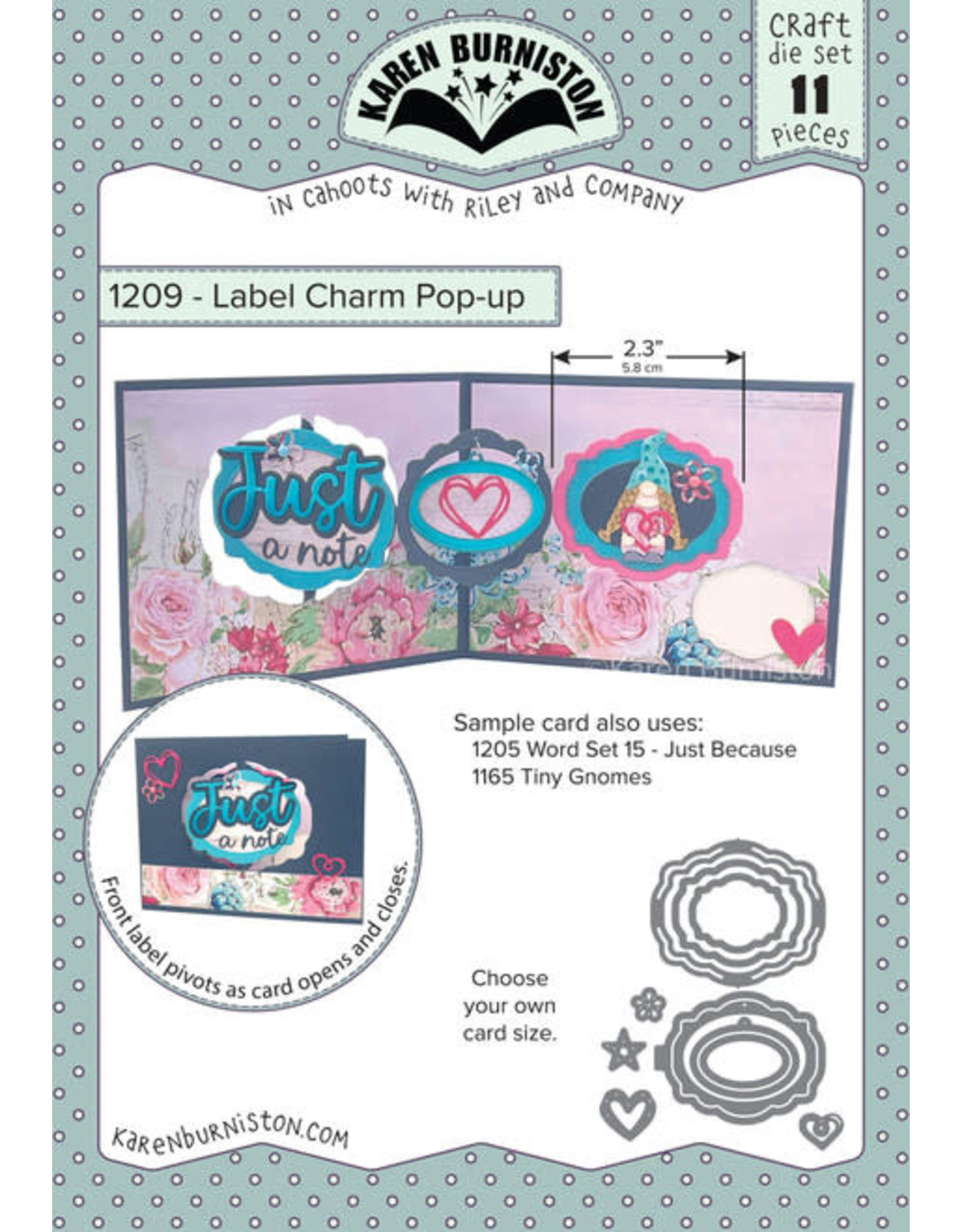 Karen Burniston Label Charm pop up 1209 - Stampsandcards