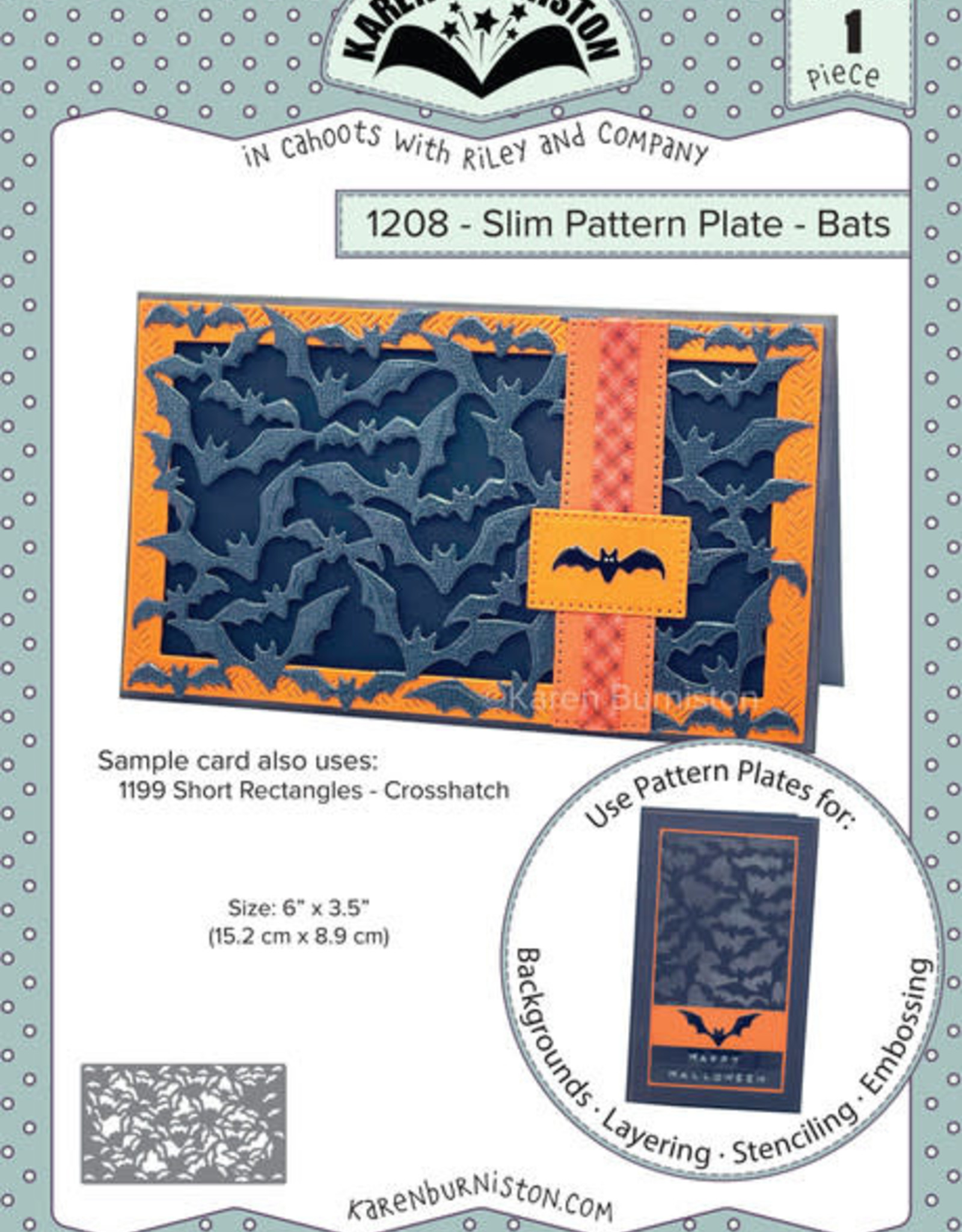 Karen Burniston Karen Burniston  Slim Pattern Plate Bats 1208