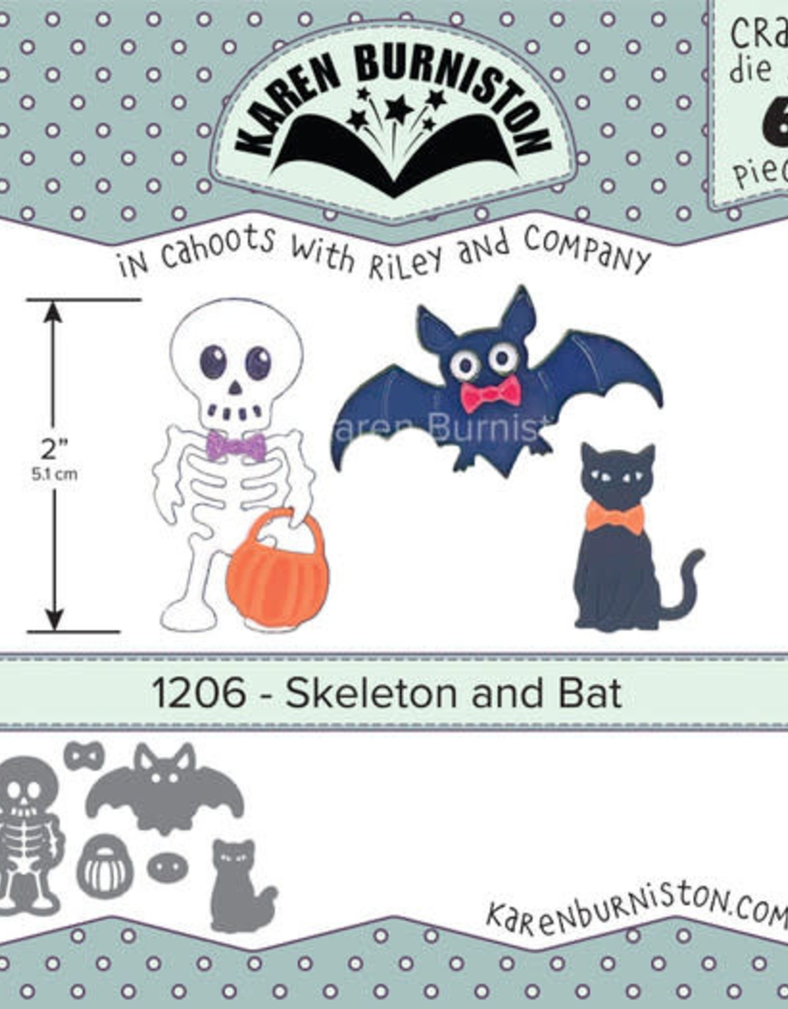 Karen Burniston PREORDER Karen Burniston  Skeleton and Bat 1206