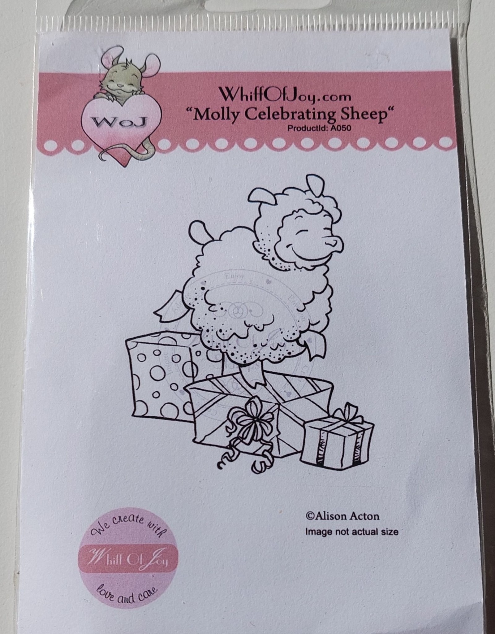 Whiff of Joy Whiff of Joy Molly Celebrating Sheep   W16 rubberstamp unmounted