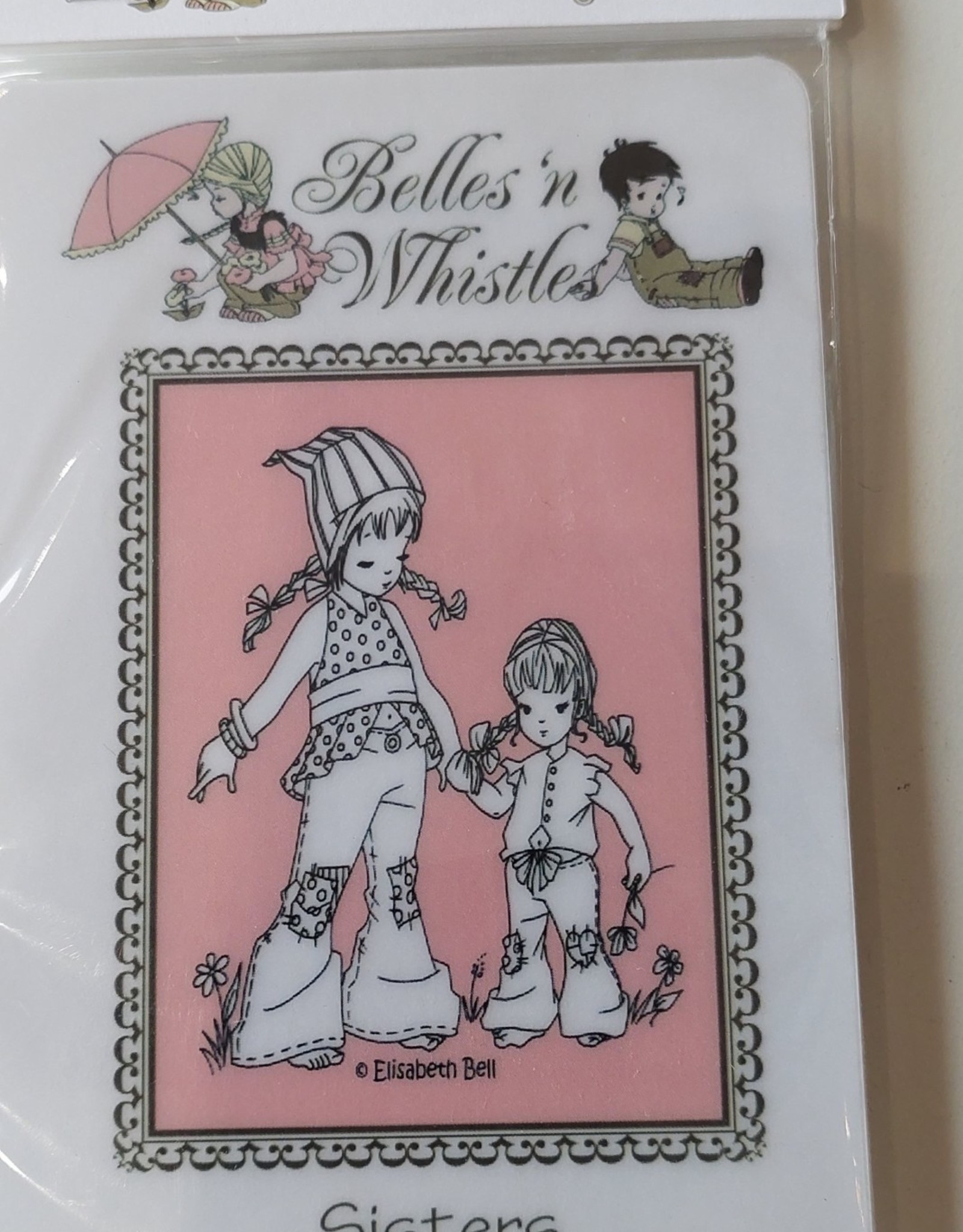 Belles 'n Whistless stamps Belles 'n Wisstles mounted Rubberstamp Sisters B08