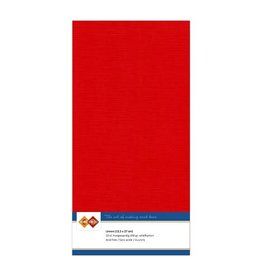 Card Deco Carde Deco Linnenkarton - Vierkant - Rood  13.5 x 27 cm