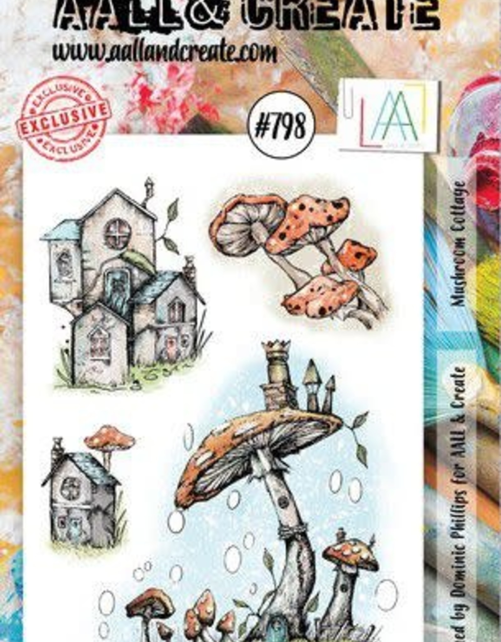 Aall& Create AALL & Create Stamp Mushroom Cottage AALL-TP-798 15x10cm