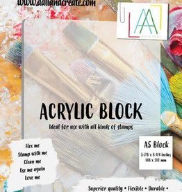 Aall& Create AALL & Create A5 Acrylic Block AALL-AB-A5 2mm flexible acrylic block to fitA5 Stamps