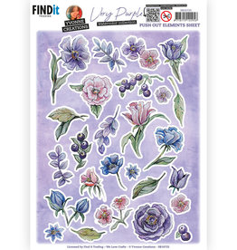 Yvonne Creations 3D Push Out - Yvonne Creations - Very Purple - Small Elements A  SB10725