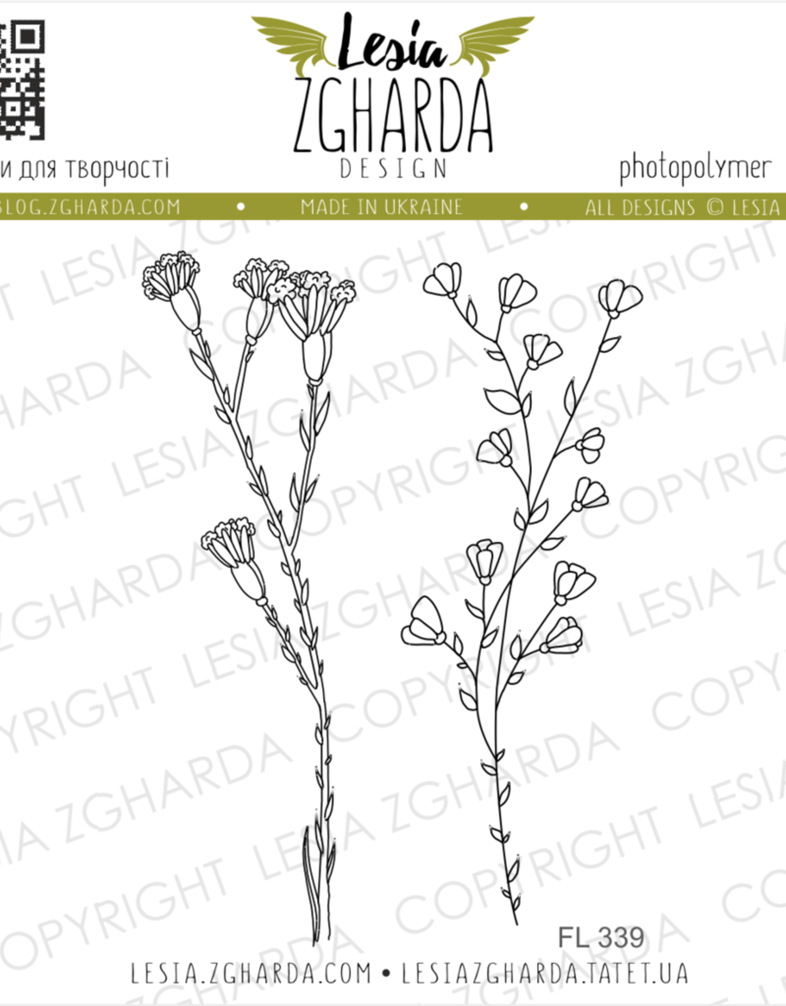 Lesia Zgharda Lesia Zgharda Design Stamp Set Wildflowers FL339