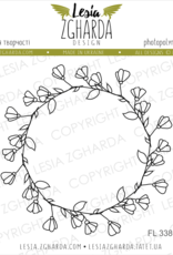 Lesia Zgharda Lesia Zgharda Design Stamp Flowers in a wreath  FL338