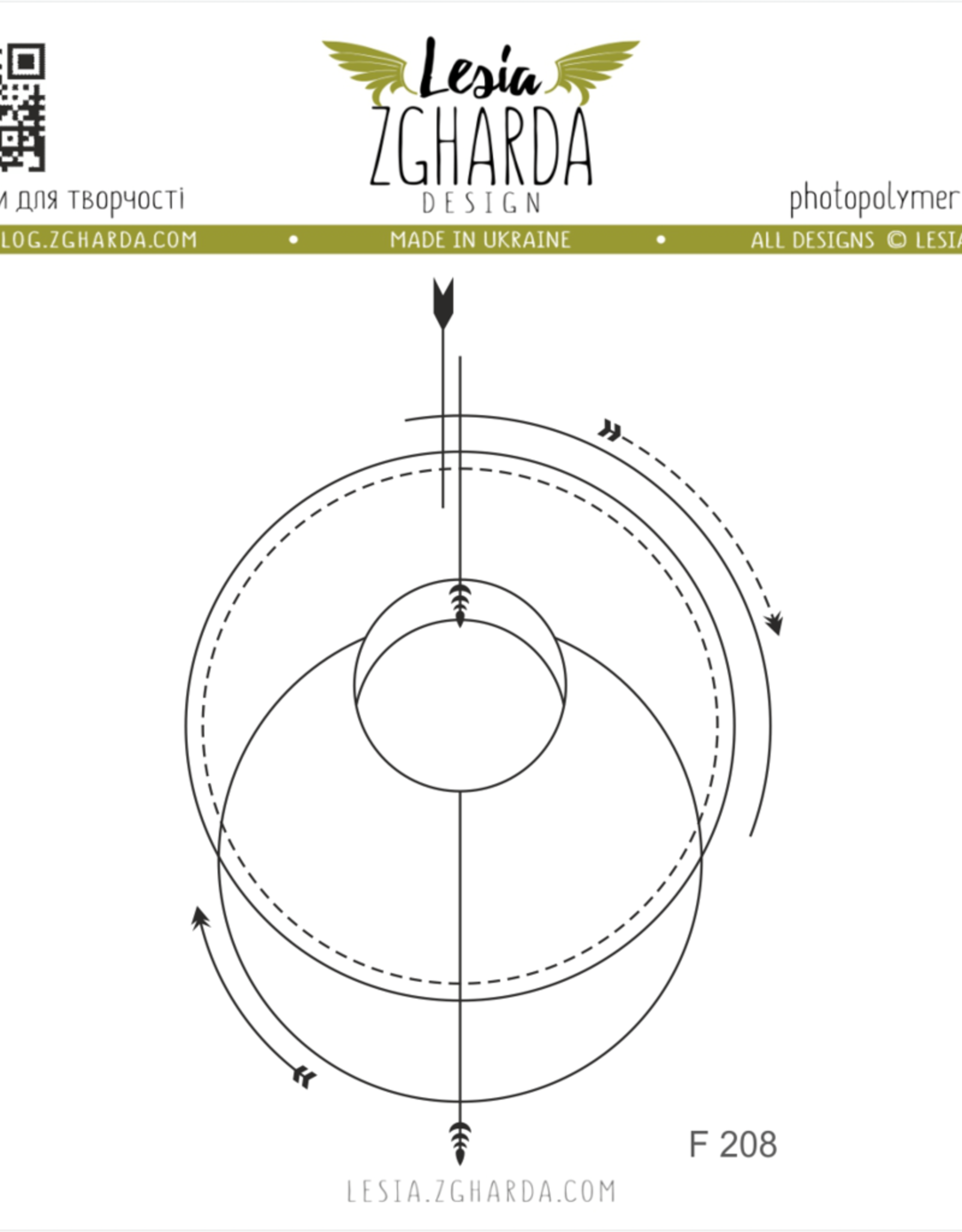 Lesia Zgharda Lesia Zgharda Design Stamp Circles and arrows background FL208