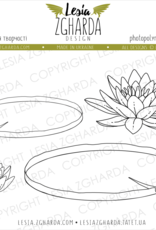 Lesia Zgharda Lesia Zgharda Design Stamp Set Water lily leaves and flowers FL345