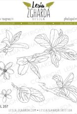 Lesia Zgharda Lesia Zgharda Design  Stamp Set Plum blossom FL257
