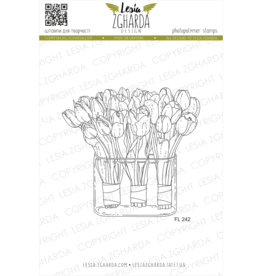 Lesia Zgharda Lesia Zgharda Design  Stamp Three tulip bouquets  FL242