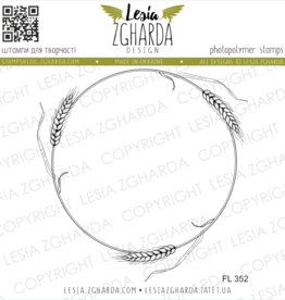 Lesia Zgharda Lesia Zgharda Design Stamp Wreath of wheat spikelets FL352