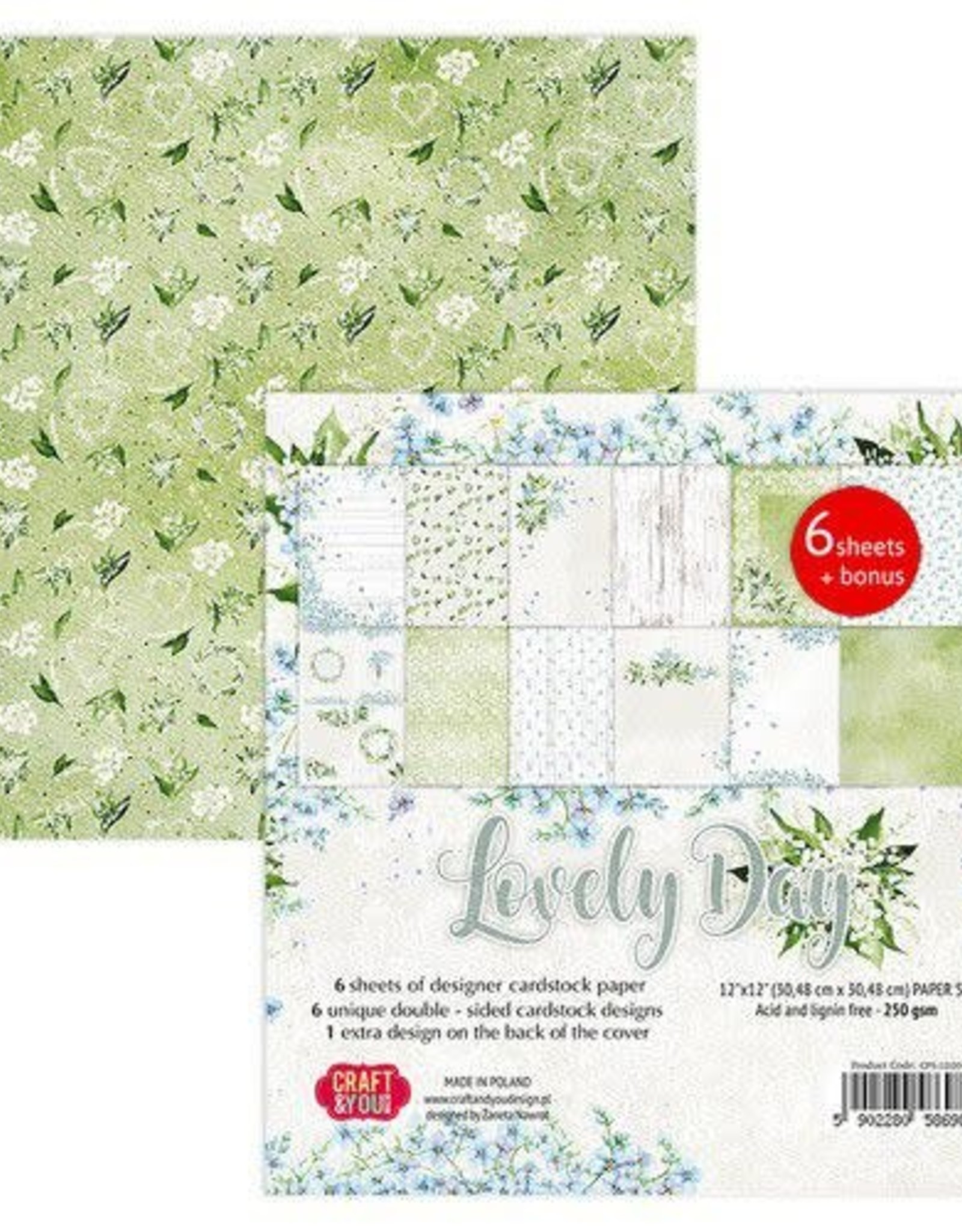 Craft & You Craft&You Lovely Day Paper Set 12x12 6 vel CPS-LD30-6