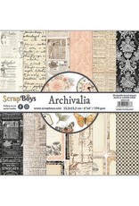 Scrapboys ScrapBoys Archivalia paperpad 24 vl+cut out elements-DZ ARCH-09 190gr 15,2cmx15,2cm