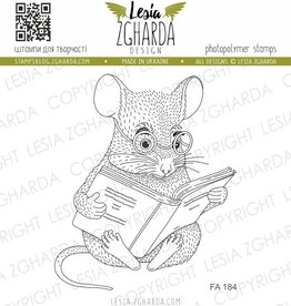 Lesia Zgharda Lesia Zgharda  Design Stamp The mouse reading a book FA184