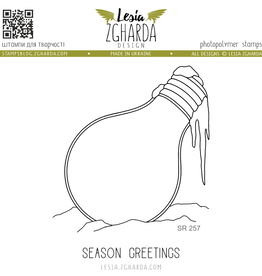 Lesia Zgharda Lesia Zgardha Design Stamp  set The light bulb in the snow with sentiment SR257