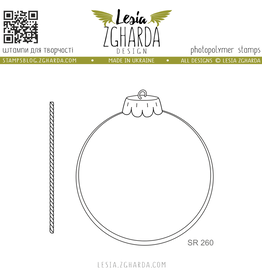 Lesia Zgharda Lesia Zgardha Design stamp set Christmas ornament with cord SR260