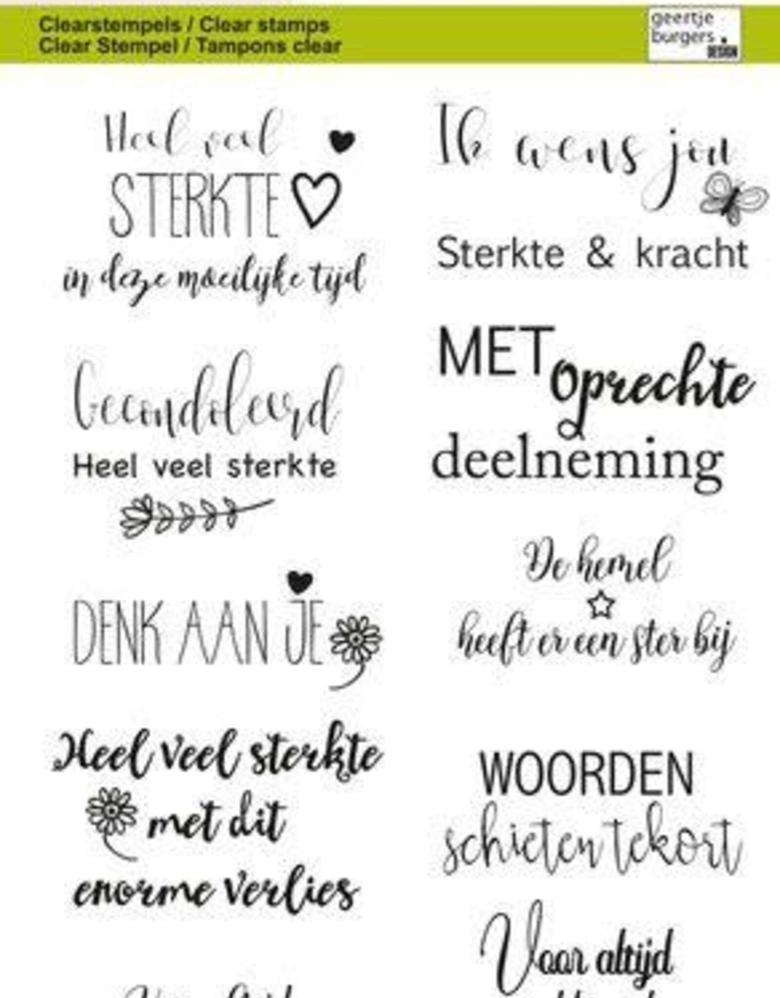 Craft Emotions CraftEmotions clearstamps A6 - Condoleance (NL)