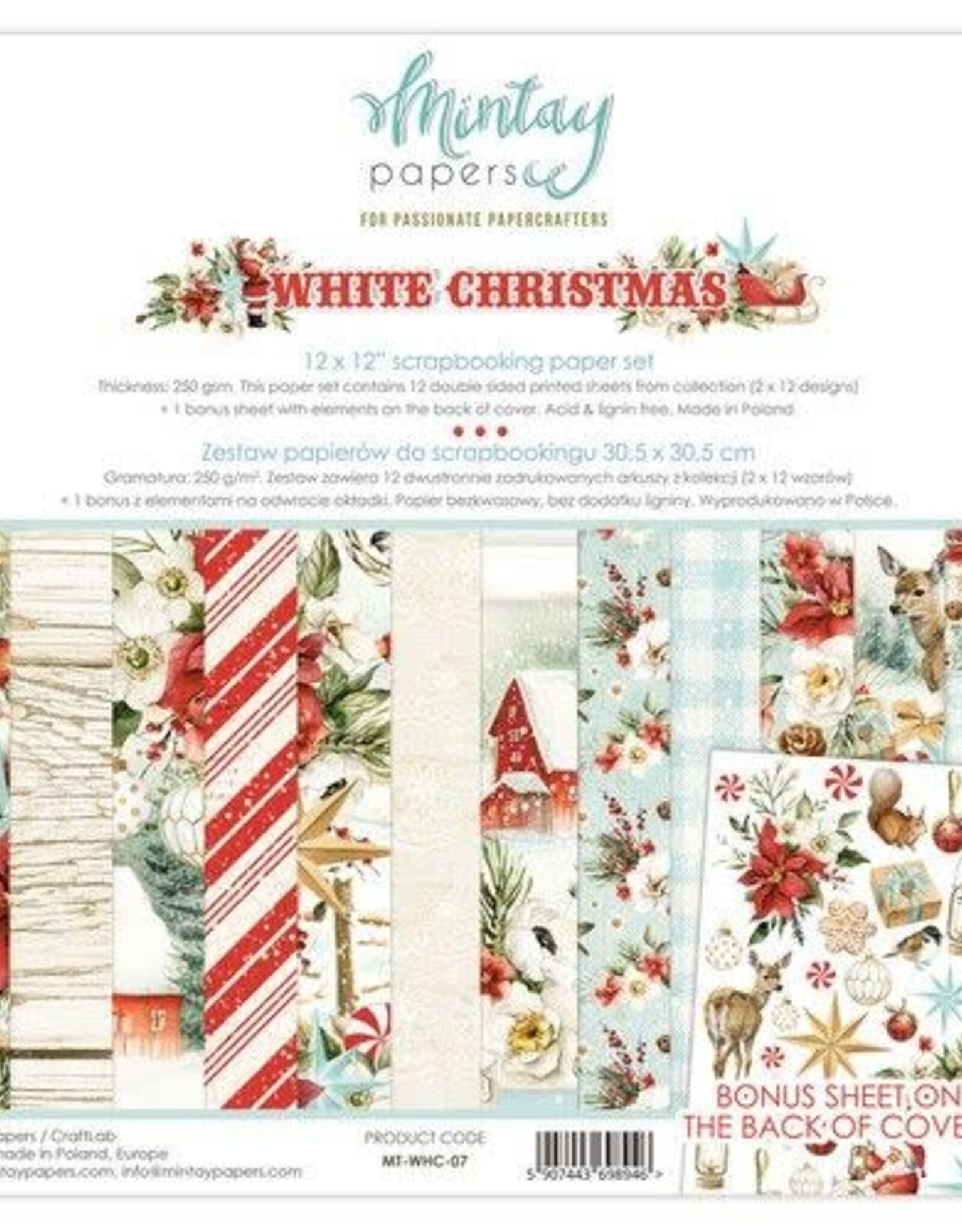 Mintay Papers Mintay 12 x 12 Paper Set - White Christmas MT-WHC-07