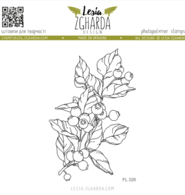 Lesia Zgharda Lesia Zgharda Design  Stamp Bilberry branch FL326