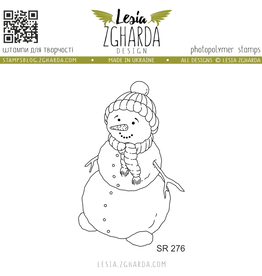 Lesia Zgharda Lesia Zgharda Design Stamps Cute snowman SR276