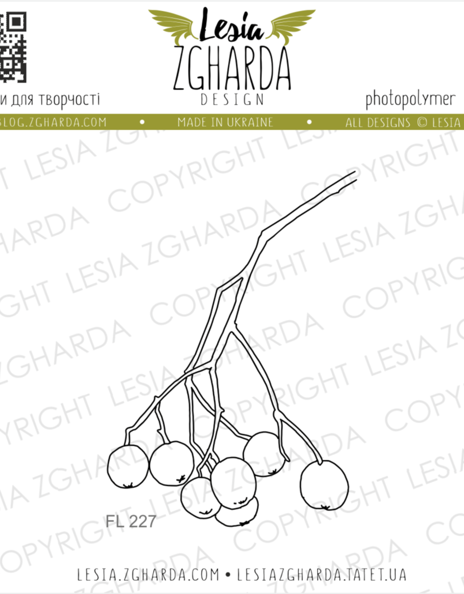Lesia Zgharda Lesia Zgharda Design Stamps  Berries Big FL227