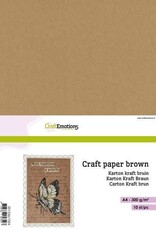 Craft Emotions CraftEmotions karton kraft bruin 10 vel A5 A4 300GR