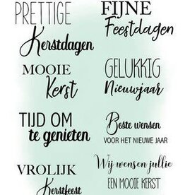 Craft Emotions CraftEmotions clearstamps A5 - Tekst kerstkaarten (NL) GB Dimensional stamp