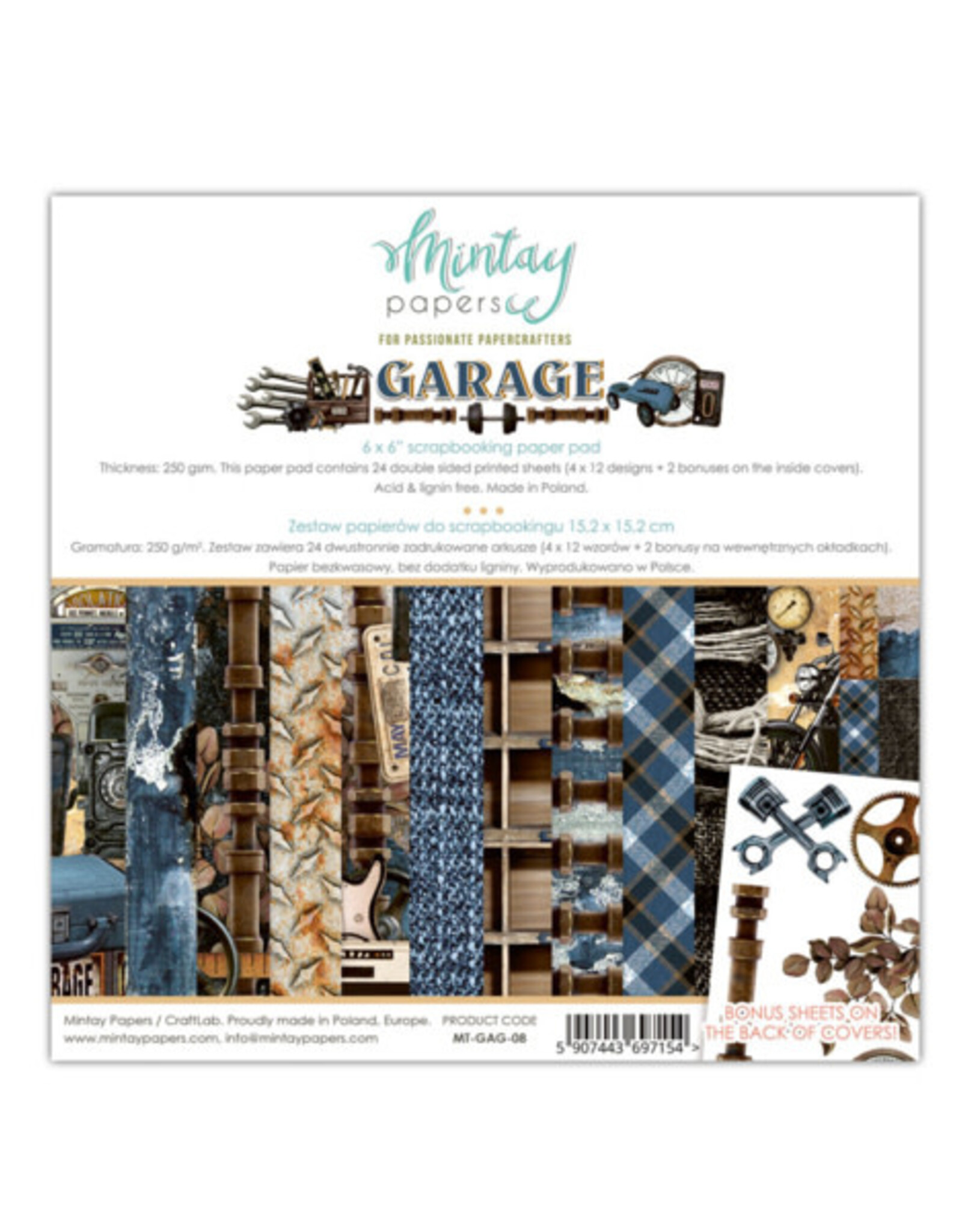 Mintay Papers Mintay 6 x 6 Paper Pad - Garage MT-GAG-08