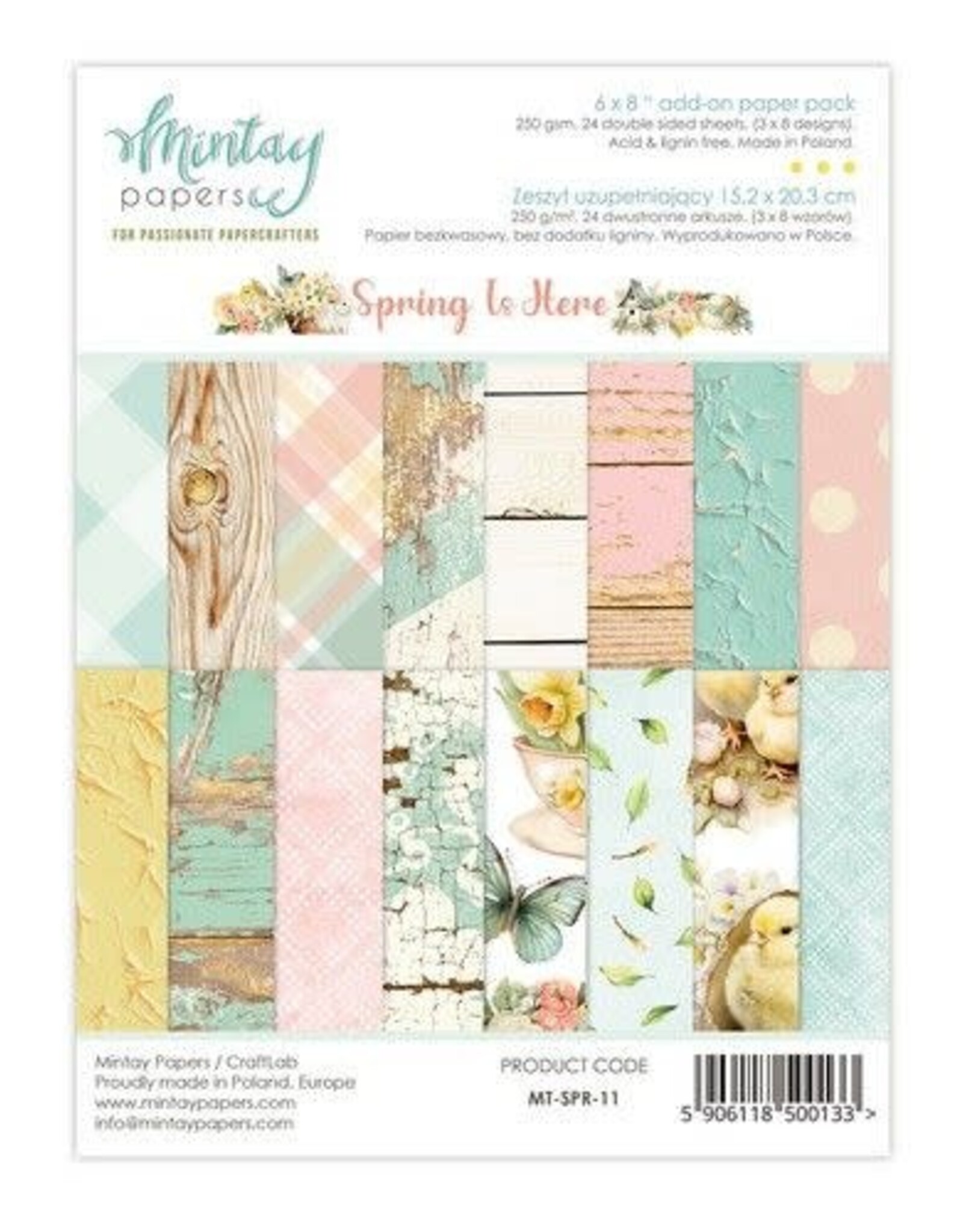 Mintay Papers PREORDER Mintay 6 x 8 Add-On Paper Pad - Spring Is Here MT-SPR-11