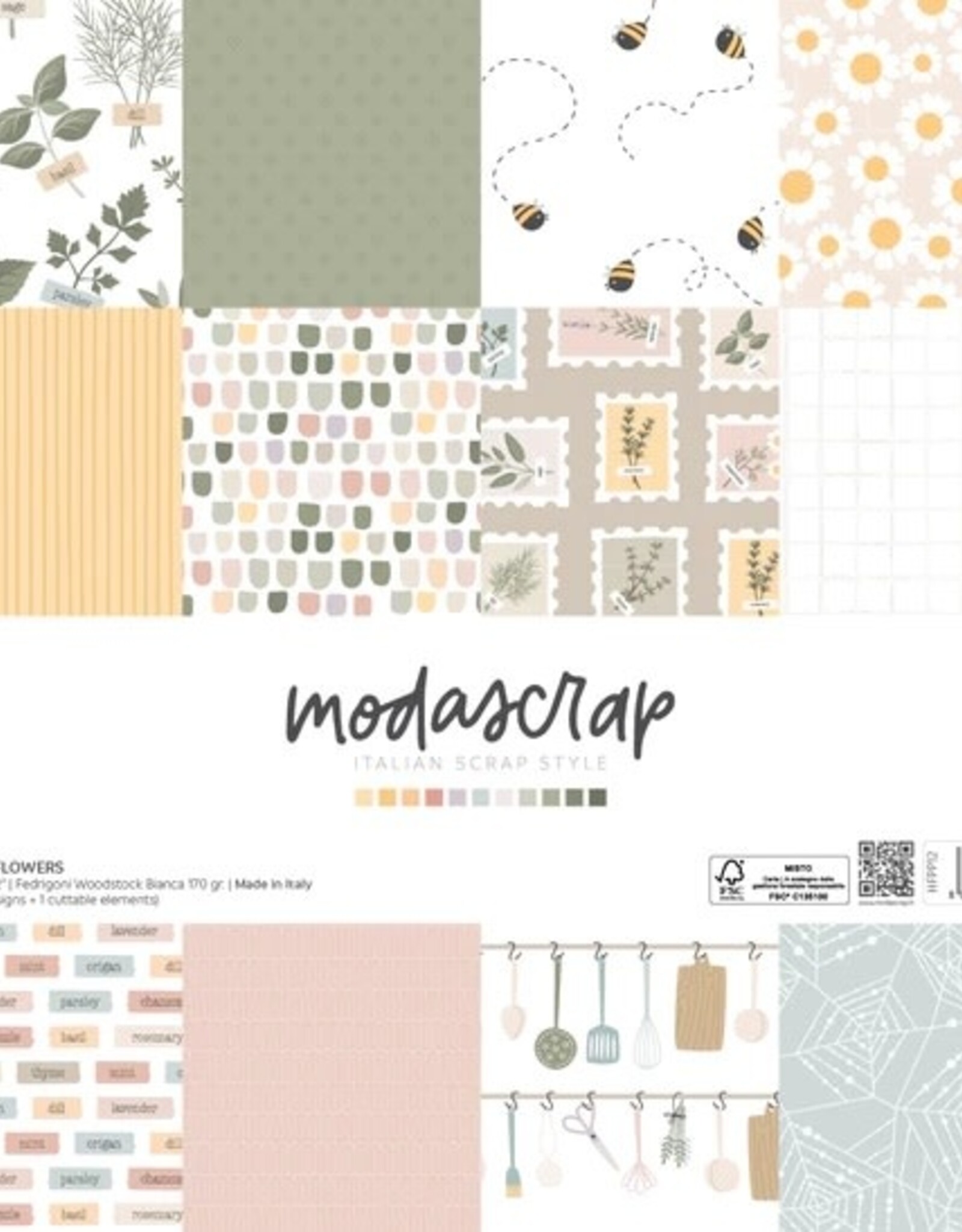 Modascrap Modascrap  paperpack  Herbs and Flowers 12 x12