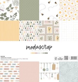 Modascrap Modascrap  paperpack  Herbs and Flowers 12 x12