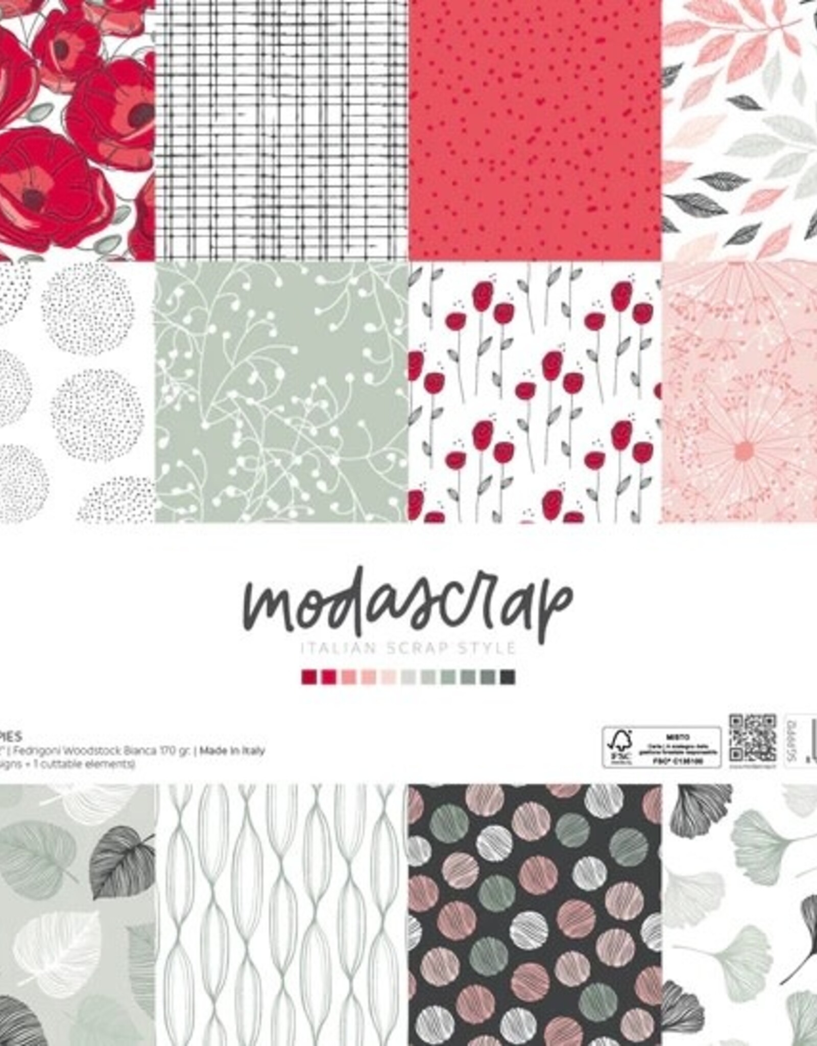 Modascrap Modascrap  paperpack Spring Poppies  12 x12