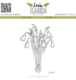 Lesia Zgharda Lesia Zgharda Design Stamp "Bouquet of snowdrops flowers" FL375